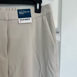 Old Navy Cream Wide Leg Trousers